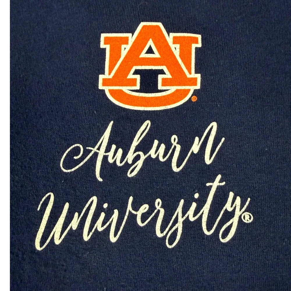 Gameday Couture Auburn Tigers T-Shirt Women XL Navy Blue Good Floral Graphic Tee - Picture 3 of 7